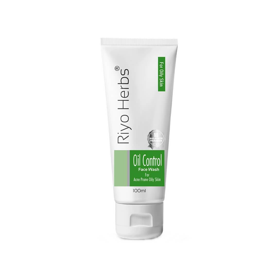 Riyo Herbs Oil Control Face Wash tube on a white background