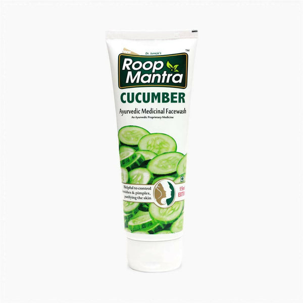 Roop Mantra Cucumber facewash tube on a white background