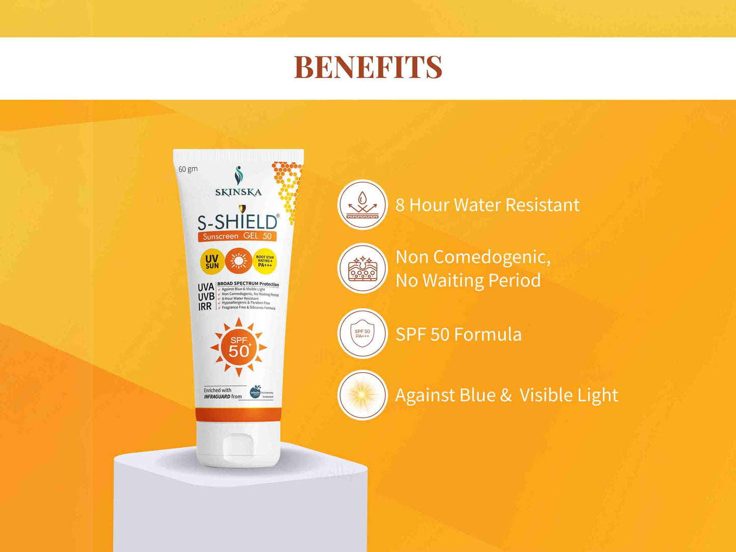 S-Shield Sunscreen Gel SPF 50