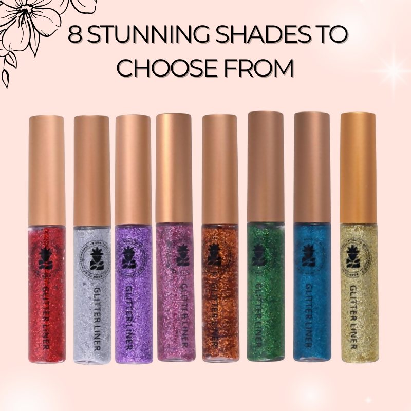 BOBI Glitter Eyeliner Orange Diamond Sparkle Finish