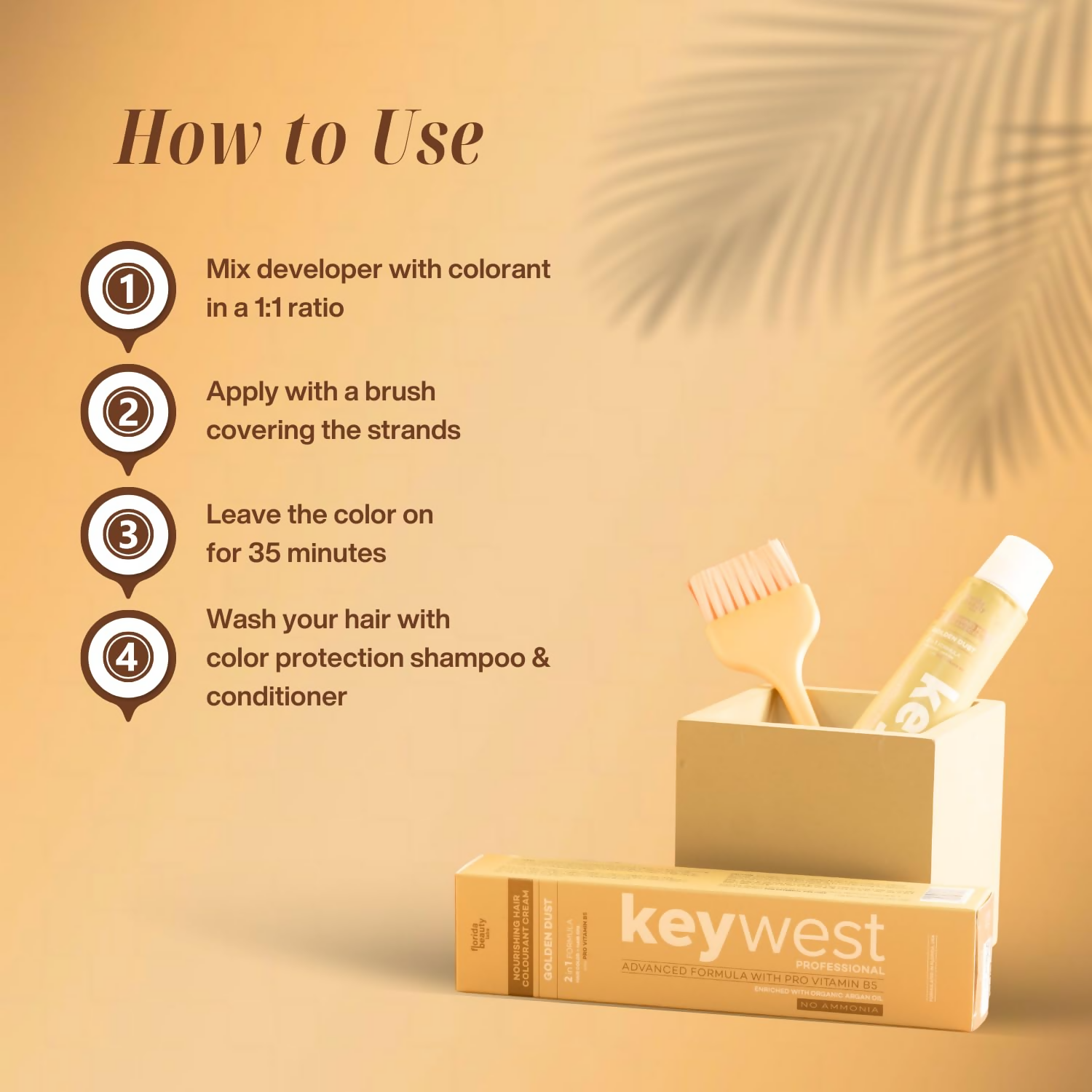 Keywest Professional Hair Color Tube - No. 3 Dark Brown