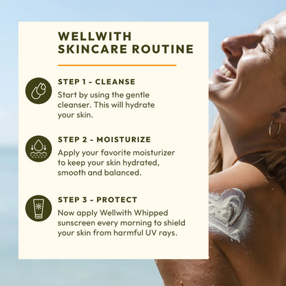 Wellwith Whipped Sunscreen Lotion SPF 50