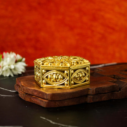Sri Rudra Gold Fancy Heaxgon Box (EAN Code 8906101491872)