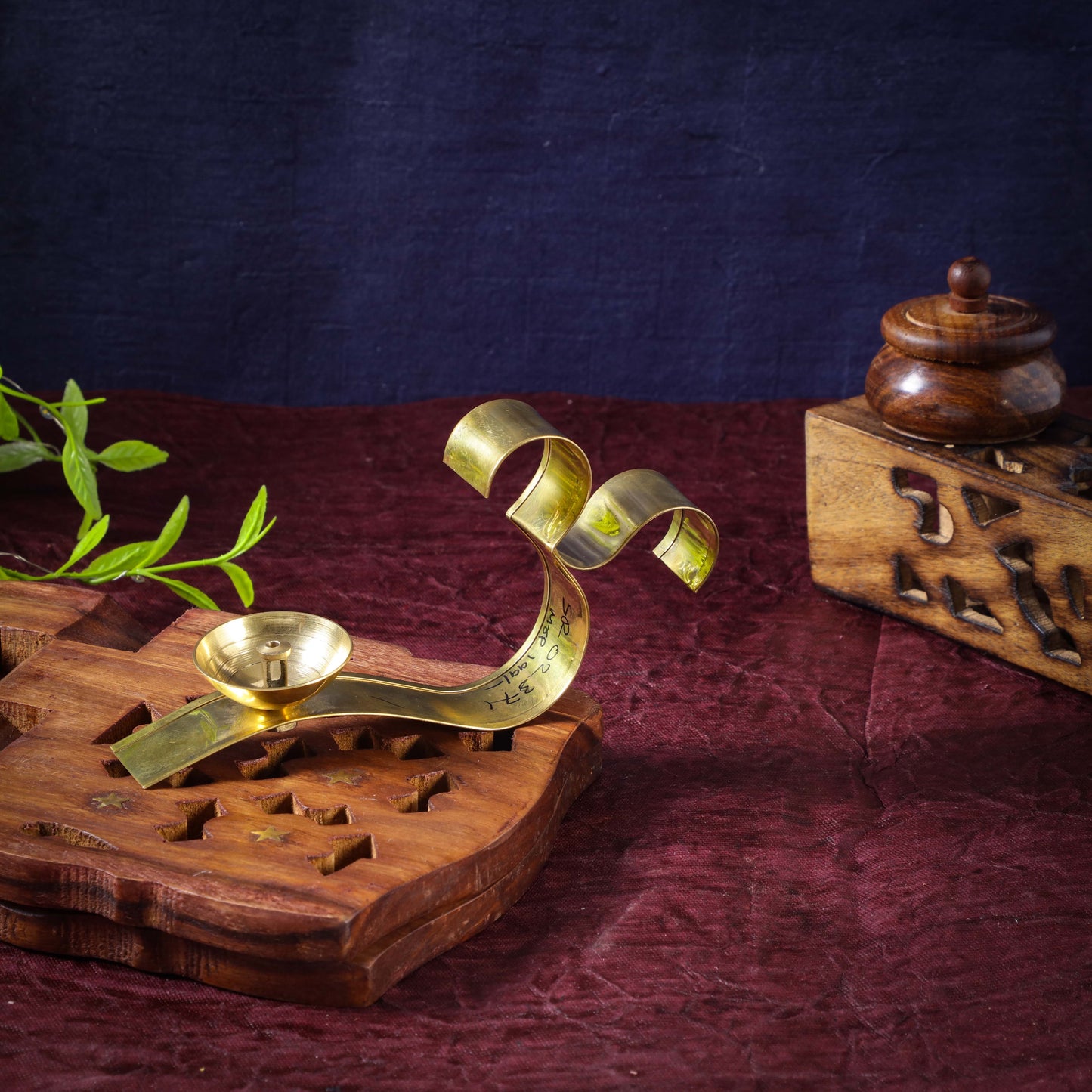 Sri Rudra Om Brass Diya (SR 02371)