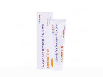 Two packets of Salicylic Acid Ointment IP 12% on a white background