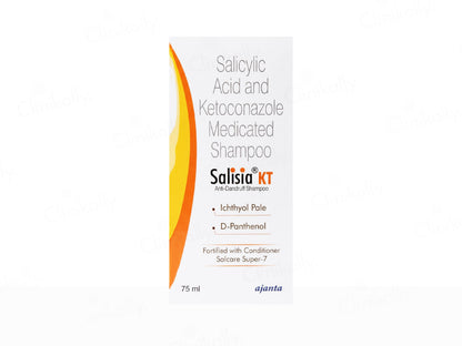 Salsia Salicylic Acid and Ketoconazole Medicated Shampoo packaging on a white background