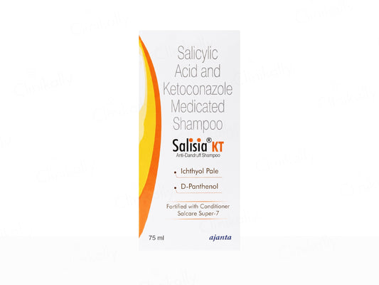 Salsia Salicylic Acid and Ketoconazole Medicated Shampoo packaging on a white background