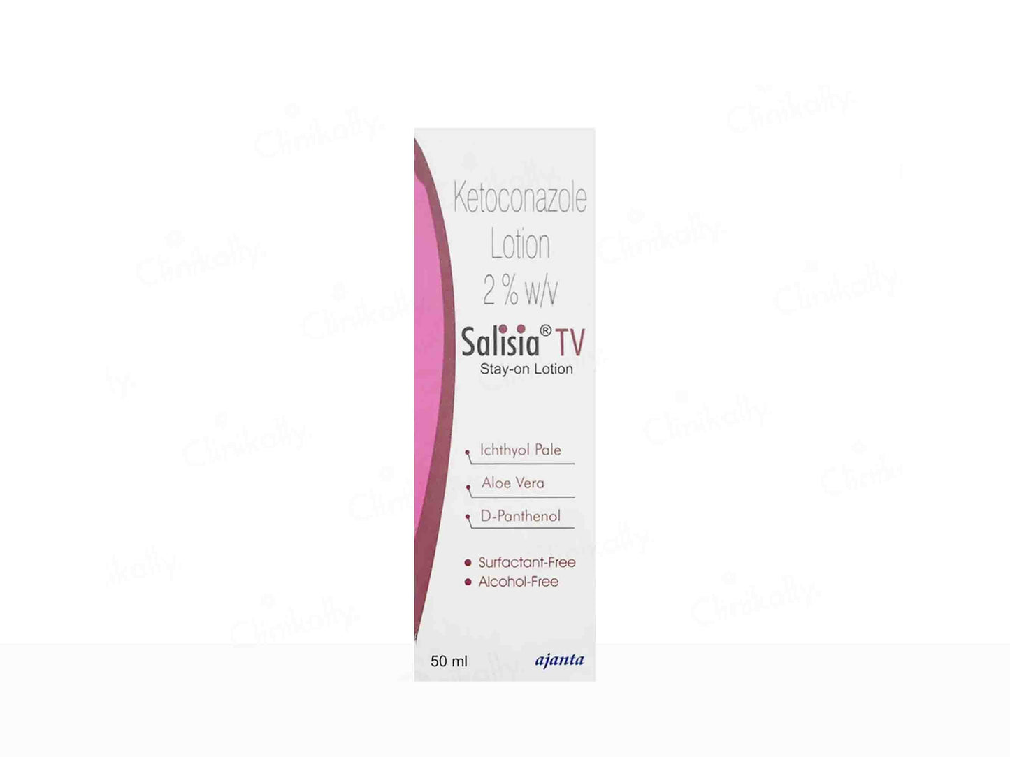 Salistia TV Ketoconazole Lotion 2% w/v packaging on a white background