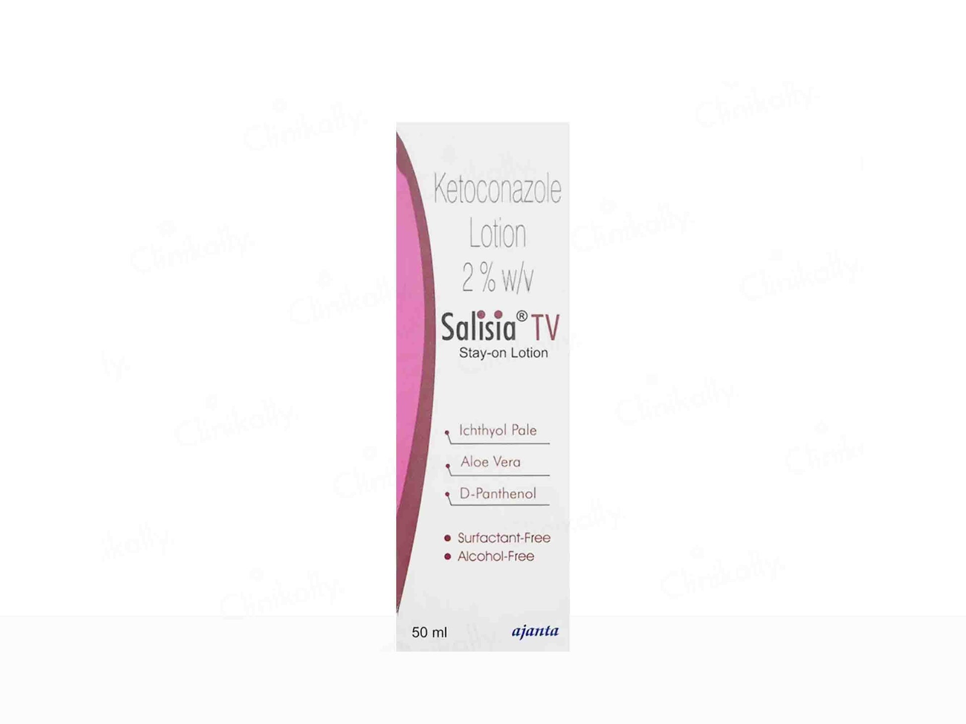 Salistia TV Ketoconazole Lotion 2% w/v packaging on a white background