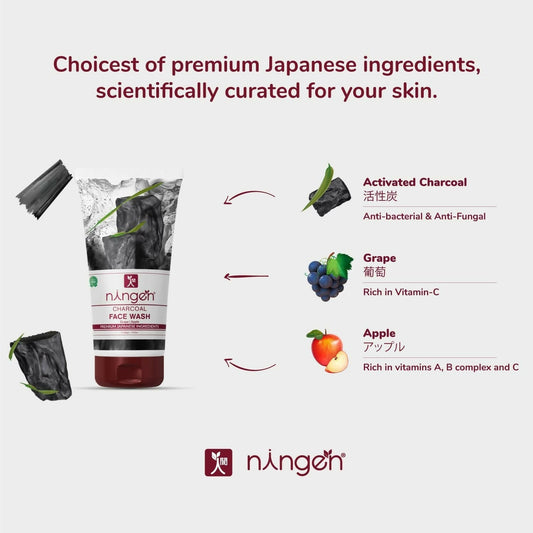 Ningen Charcoal Face Wash