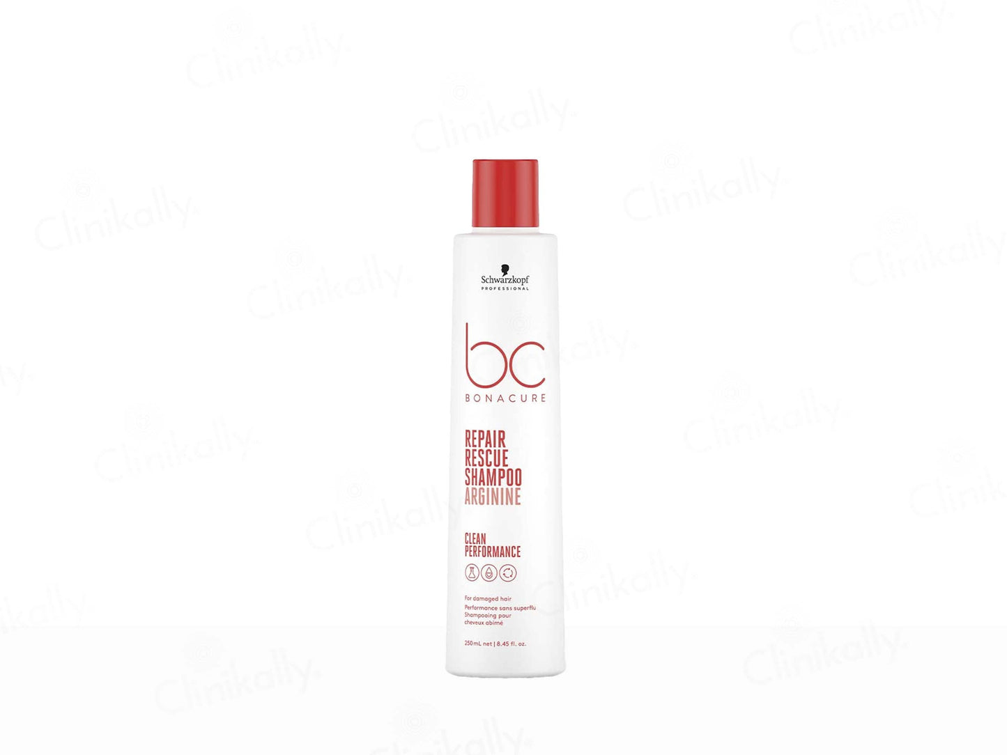 Schwarzkopf bc bonacure shampoo bottle on a white background