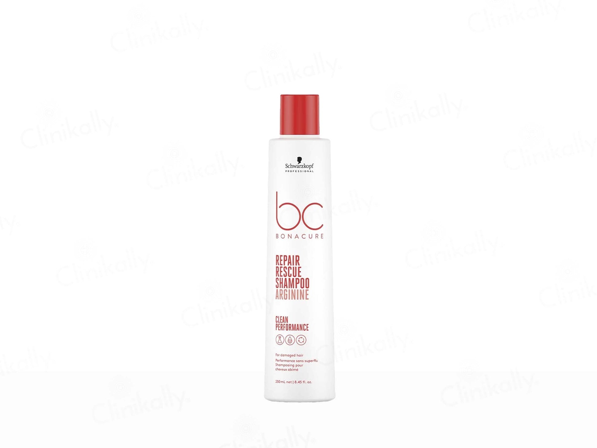 Schwarzkopf bc bonacure shampoo bottle on a white background