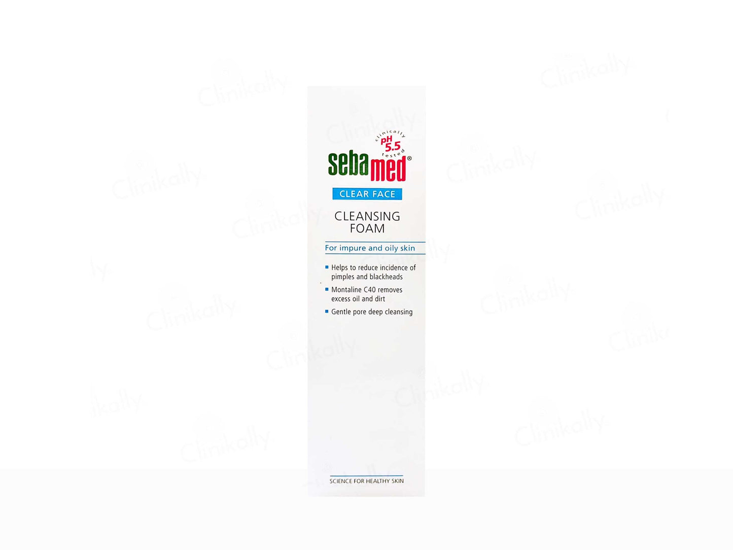 Sebamed cleansing foam packaging on a white background