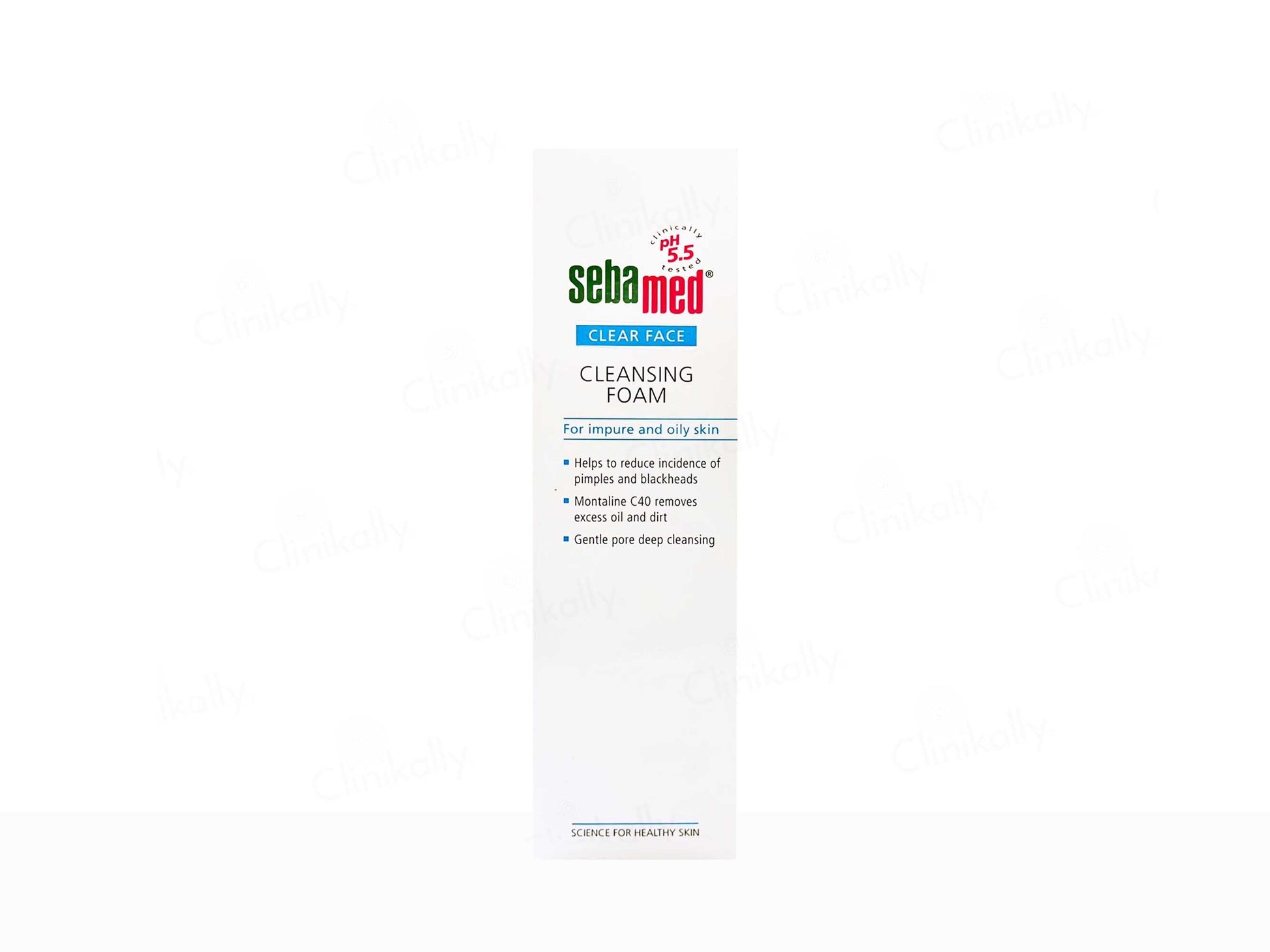 Sebamed cleansing foam packaging on a white background