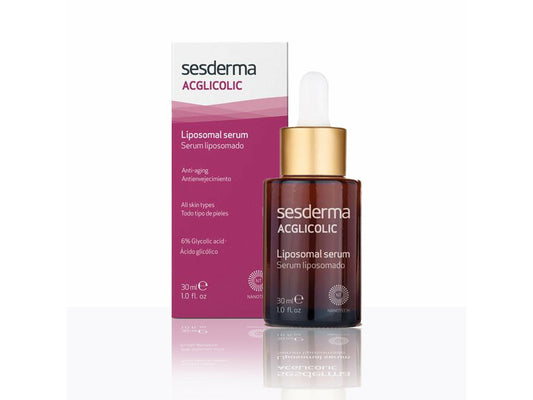 Sesderma Acglicolic liposomal serum with packaging on a white background
