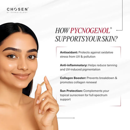 Chosen White Pine Pycnogenol Capsules for Internal Photo Protector And Pigmentation Fighter