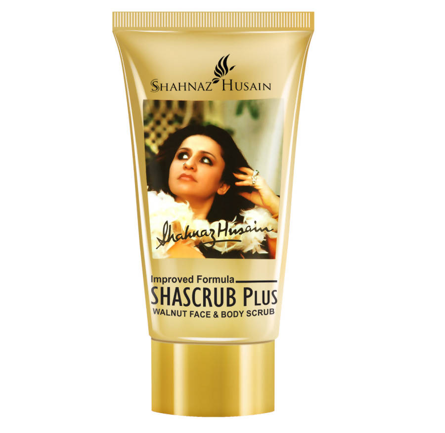 Shahnaz Husain Shascrub Plus scrub tube on a white background