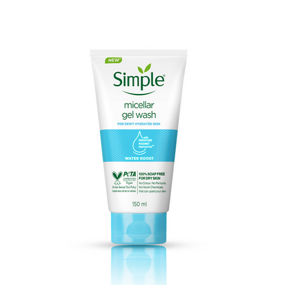Simple micellar gel wash tube on a white background