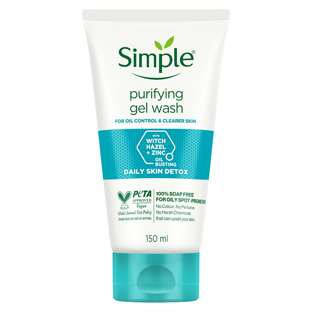 Simple purifying gel wash tube on a white background