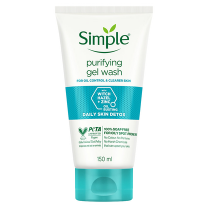 Simple purifying gel wash tube on a white background