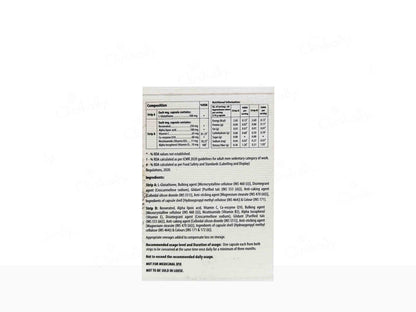 Skin Glow 2.0 Master Anti Oxidant Formula Nutraceutical Capsule For Adults