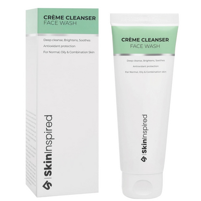 Cèreme Cleanser Face Wash packaging with green and white design on a white background