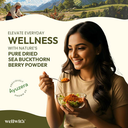 Wellwith Himalayan Sea Buckthorn Dry Berry Powder