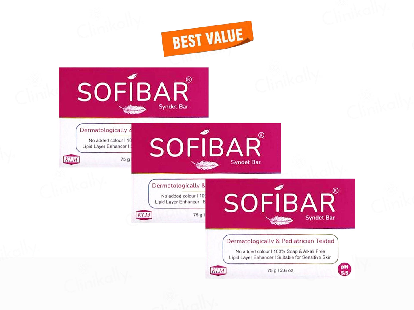 Multiple boxes of Sofibar Syndet Bar on a white background with 'Best Value' text.
