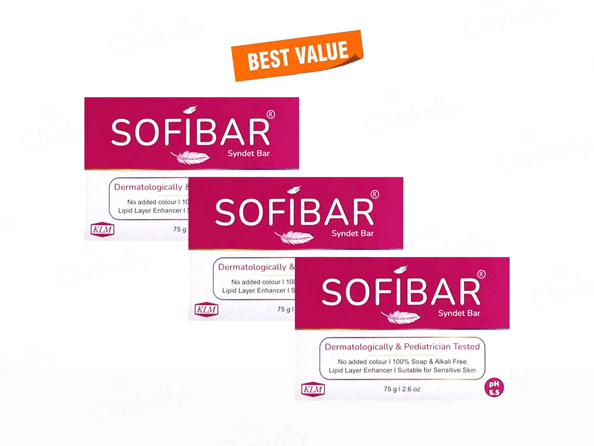 Multiple boxes of Sofibar Syndet Bar on a white background with 'Best Value' text.