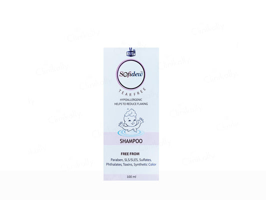 Sofidew shampoo packaging on a white background