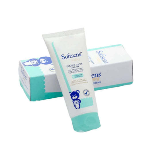 Softens diaper rash cream with packaging on a white background