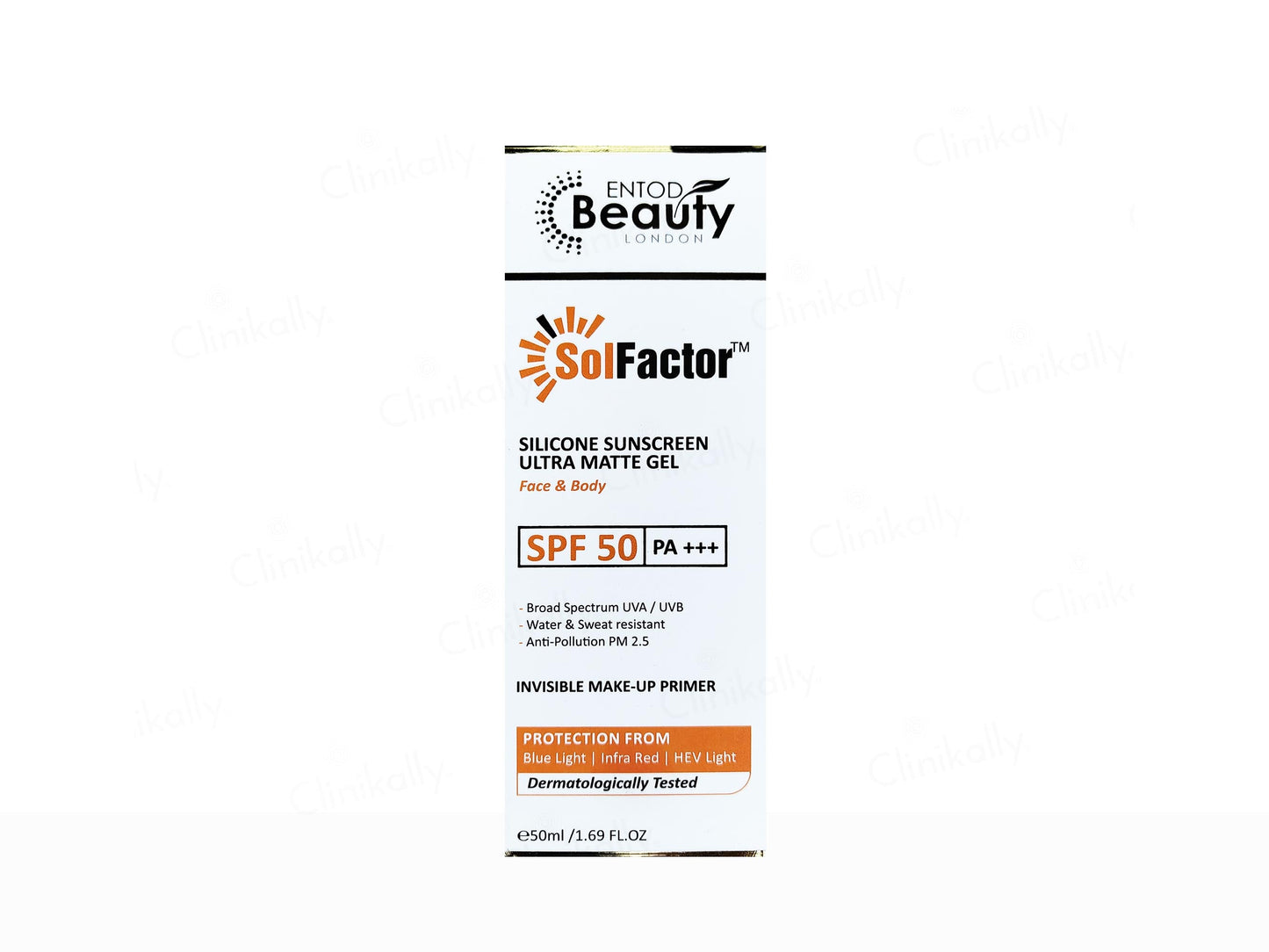 SunFactor sunscreen gel packaging on a white background