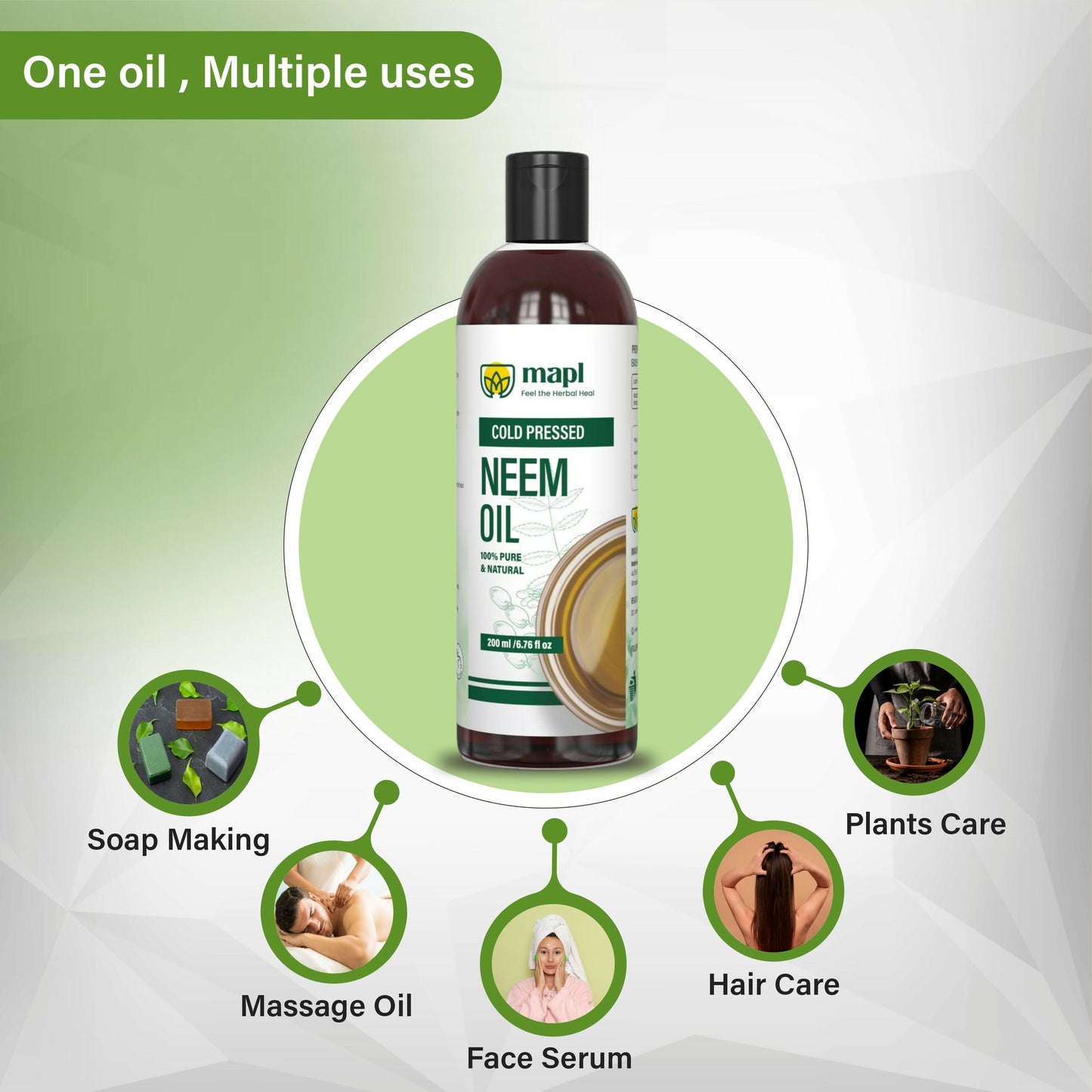 MAPL Neem Seed Oil Cold Pressed 100% Pure