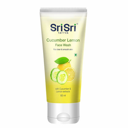 Sri Sri Tattva Cucumber Lemon Face Wash tube on a white background