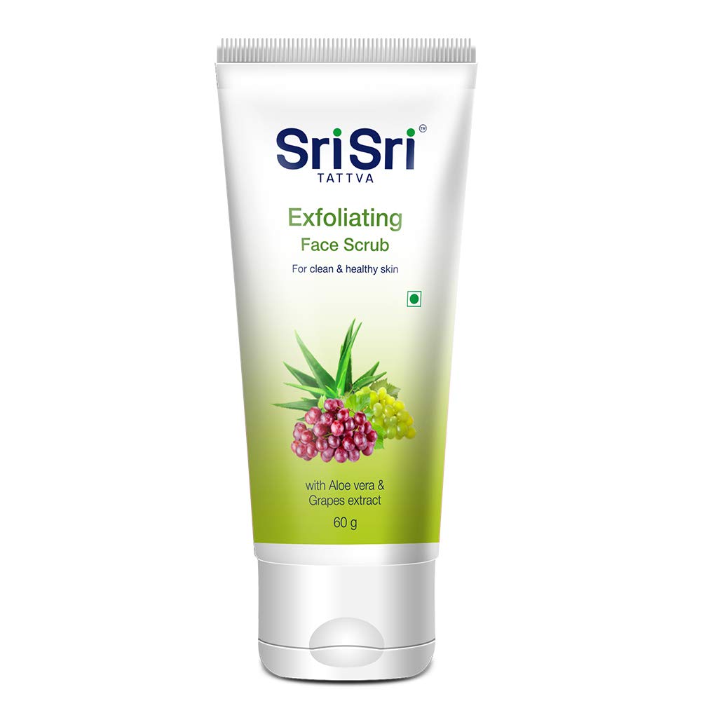 Sri Sri Tattva Exfoliating Face Scrub tube on a white background