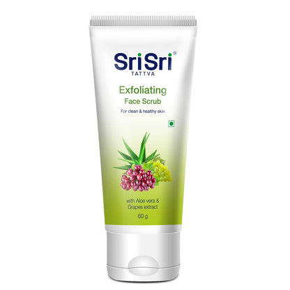 Sri Sri Tattva Exfoliating Face Scrub tube on a white background