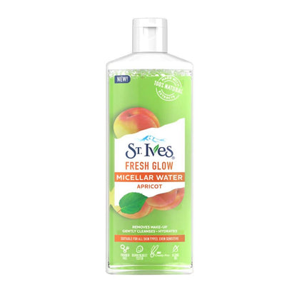 St. Ives Fresh Glow Micellar Water Apricot bottle on a white background