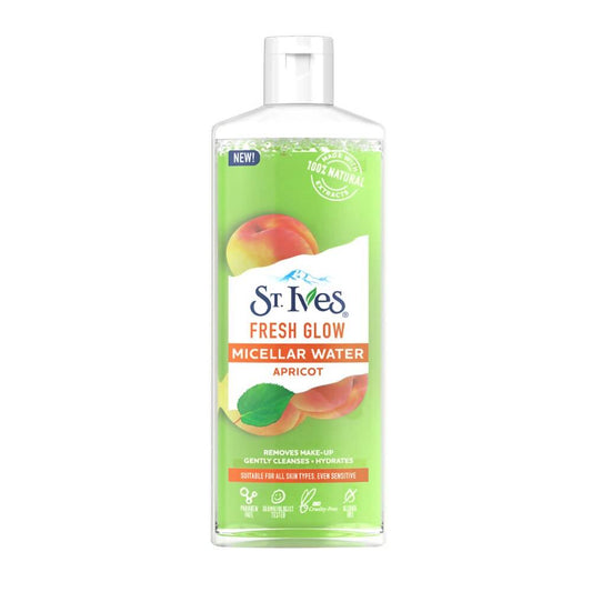St. Ives Fresh Glow Micellar Water Apricot bottle on a white background