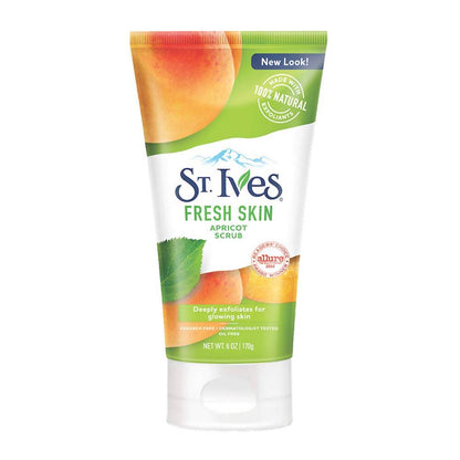 St. Ives Fresh Skin Apricot Scrub tube on a white background