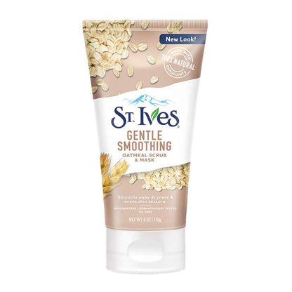 St. Ives Gentle Smoothing Oatmeal Scrub & Mask tube on a white background