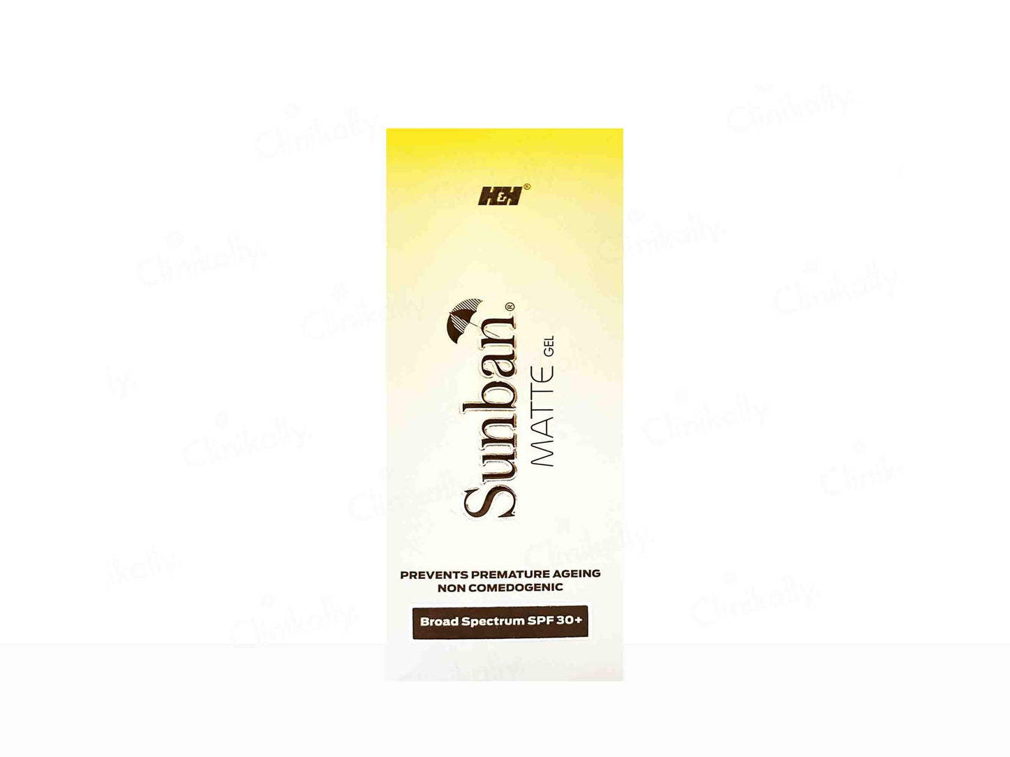 Sunban Matte Gel packaging on a white background