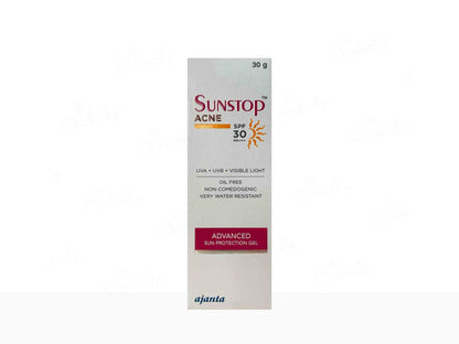 Sunstop Acne SPF 30 packaging on a white background