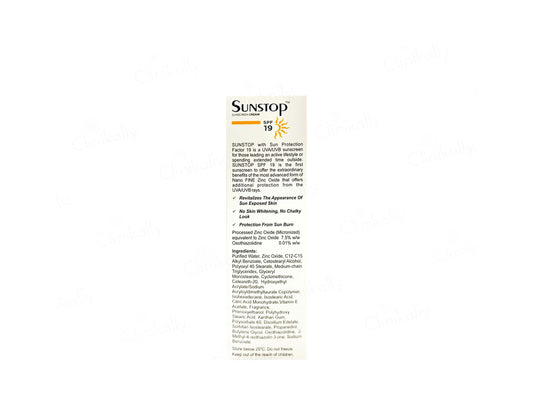Sunstop SPF 19 Sunscreen Cream