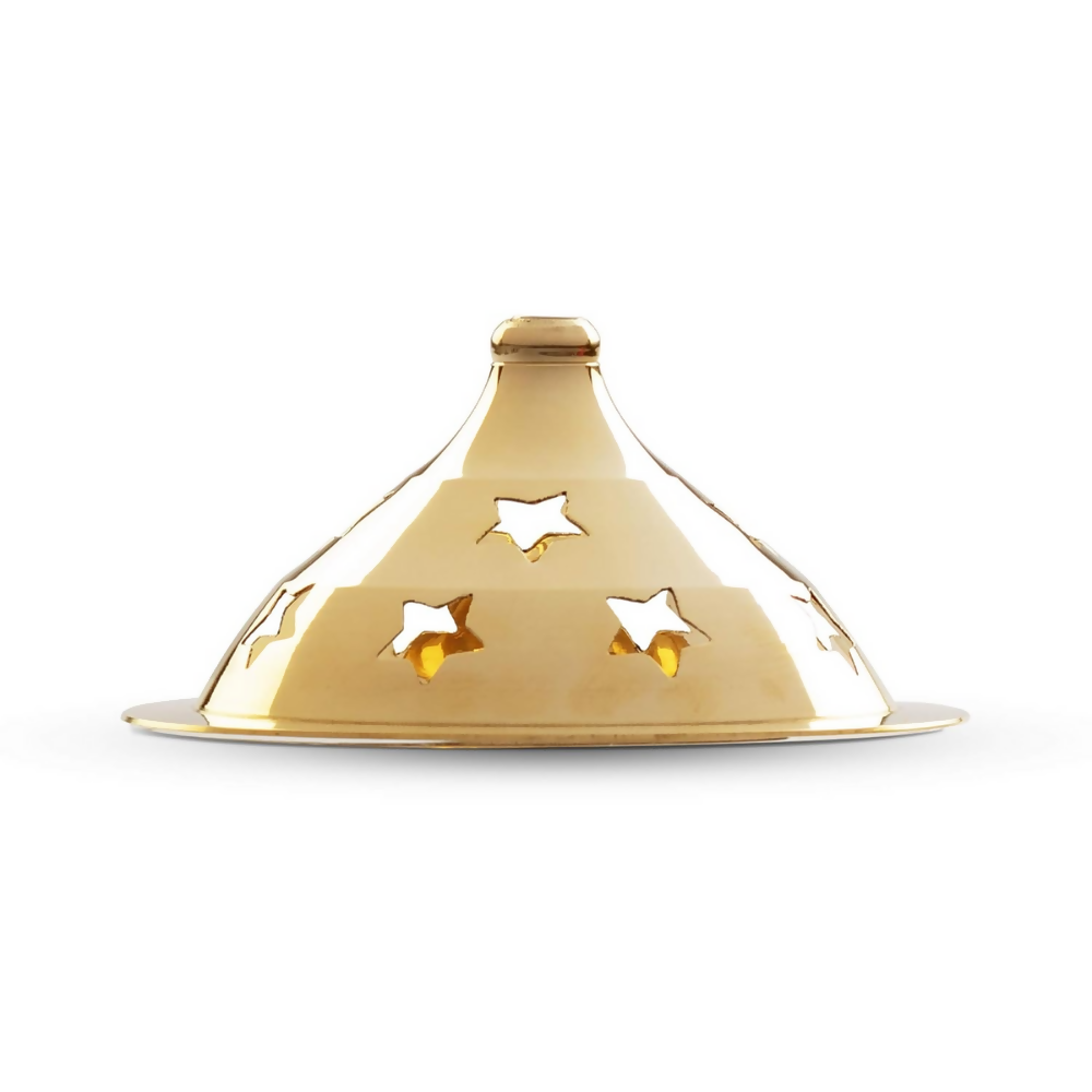 Borosil Akhand Diya (Large, Brass)