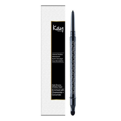 Kay Beauty By Katrina Kaif Waterproof Smokey Kajal with Smudger - Raven Hue