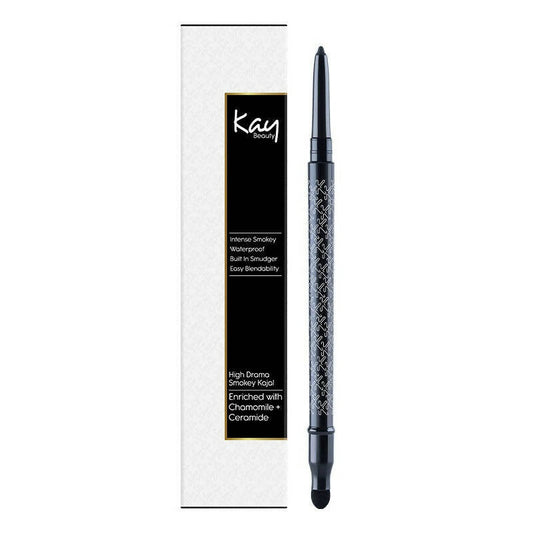 Kay Beauty By Katrina Kaif Waterproof Smokey Kajal with Smudger - Raven Hue