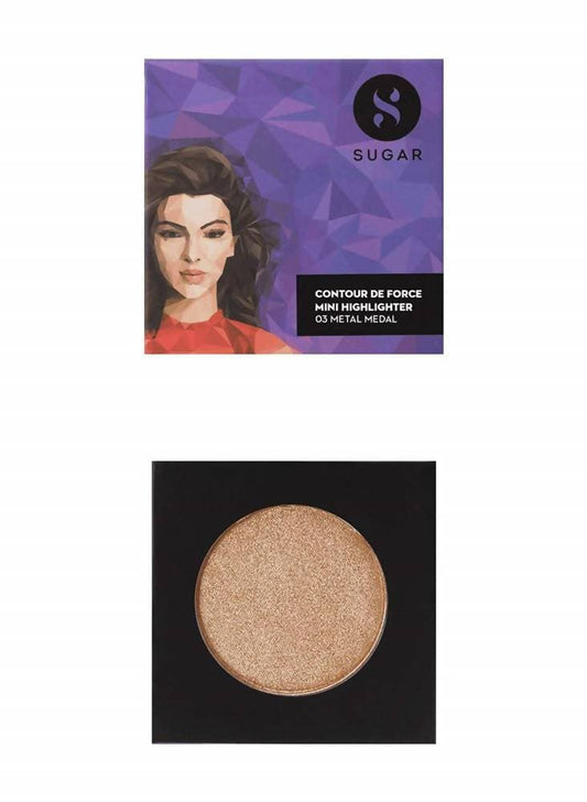 Sugar Cosmetics Contour De Force Mini Highlighter - 03 Metal Medal
