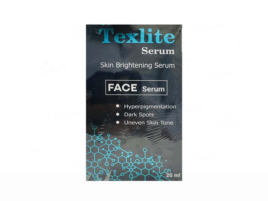 Texlite Skin Brightening Serum packaging on a white background