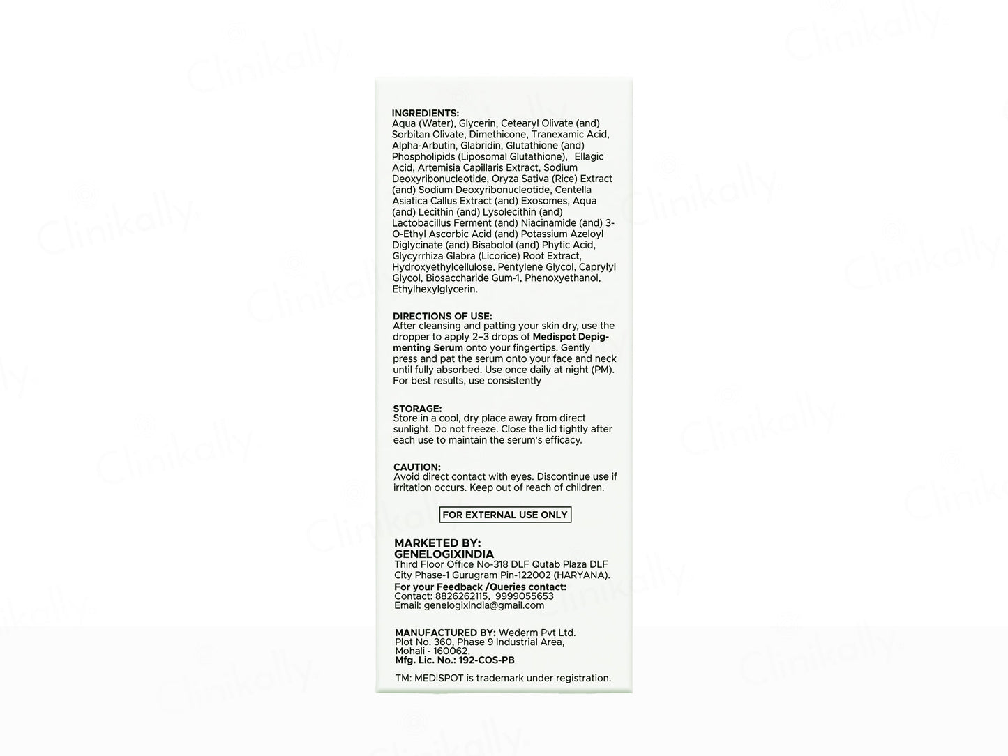 The Good Cause Medispot Advanced Brightening & Depigmenting Face Serum