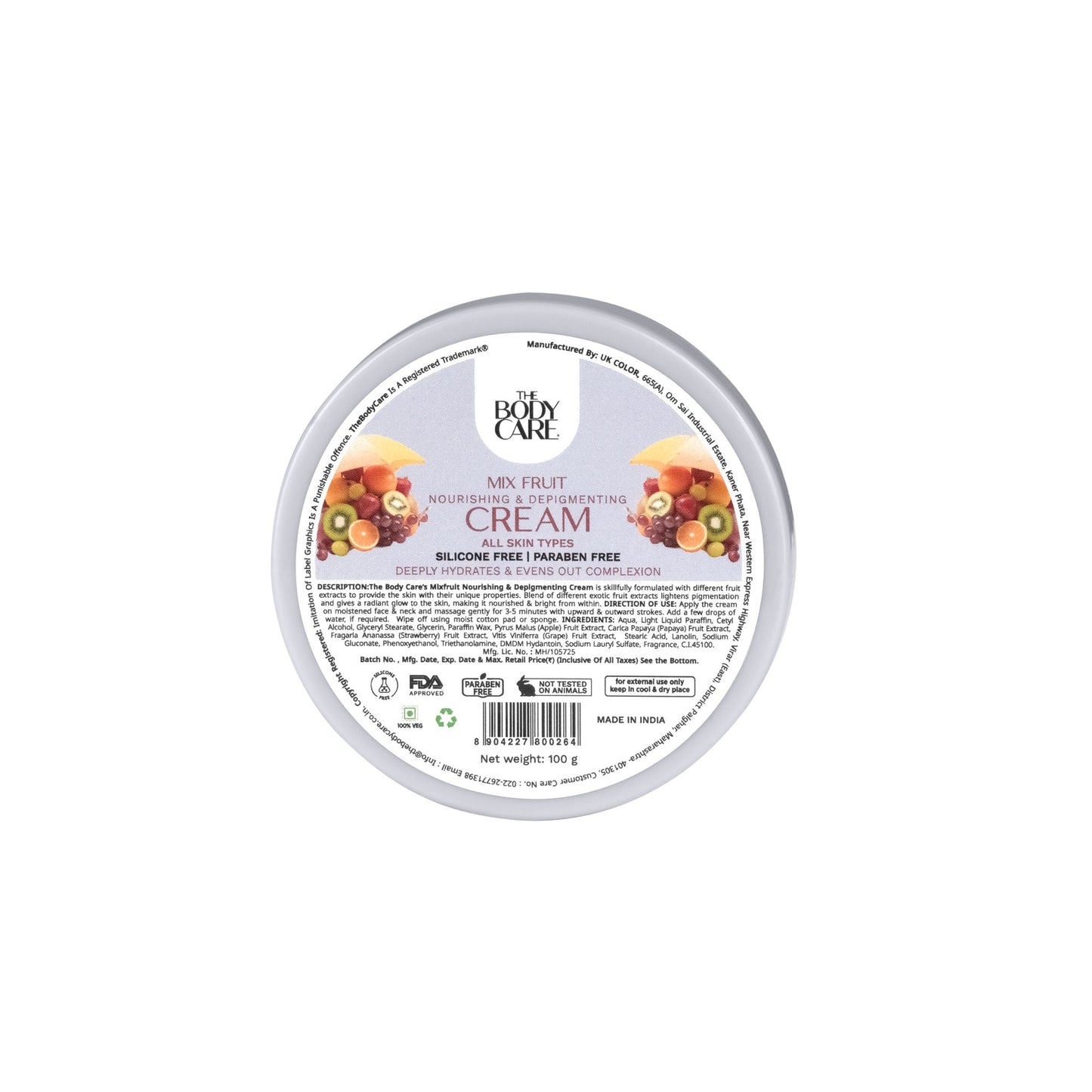 The Body Care Mixfruit Nourishing & Depigmenting Cream